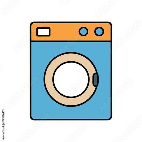 Stylish Washing Machine Vector Art for Laundry