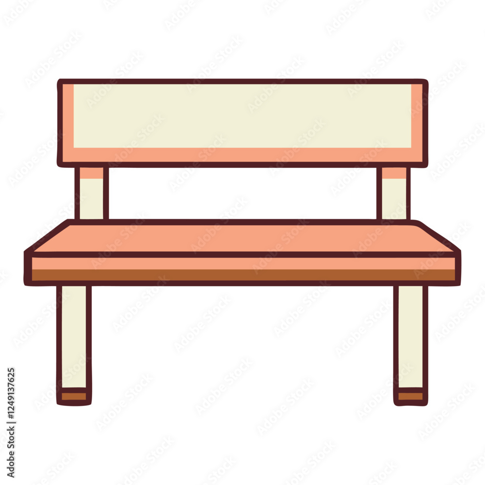 Wooden garden bench with sturdy legs Wooden garden bench with sturdy legs