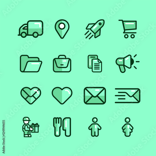 Business icon set