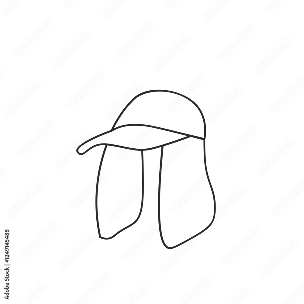 Outline simple icon fishing equipment illustration Outline simple icon fishing equipment illustration