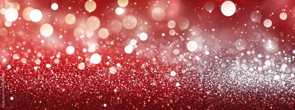 Sparkling Red and Silver Glitter Background with Bokeh Effect Creating a Festive and Joyful Atmosphere Suitable for Celebratory Themes Sparkling Red and Silver Glitter Background with Bokeh Effect Creating a Festive and Joyful Atmosphere Suitable for Celebratory Themes