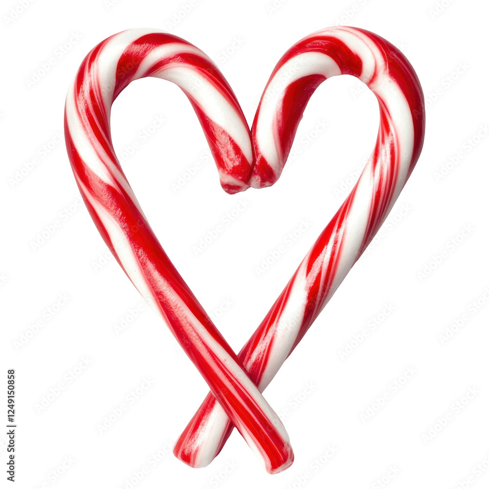 Fototapeta premium Candy cane in heart shape
