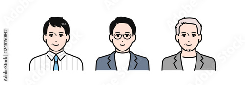 会社役員のシンプルなベクターイラストセット