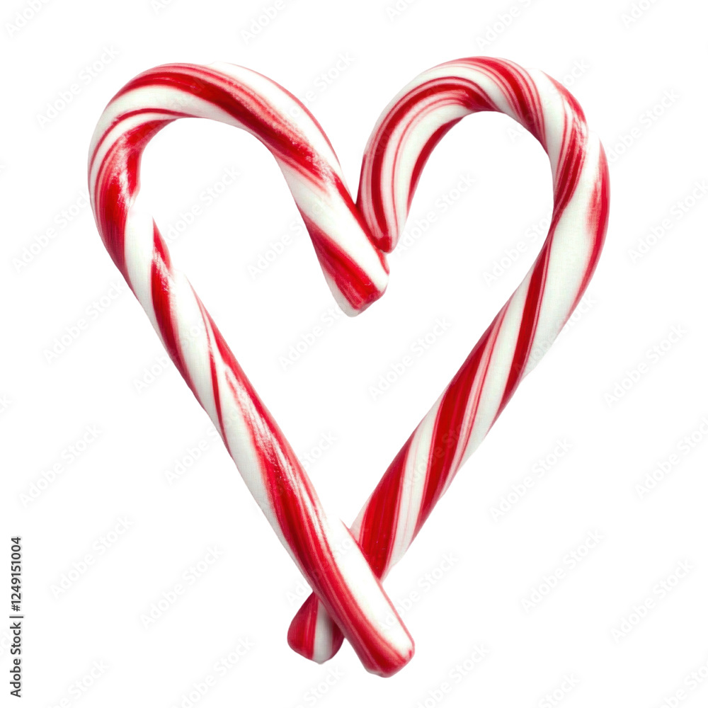 Fototapeta premium Candy cane in heart shape 