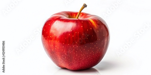 Red Apple Isolated on White Background: High-Resolution Stock Photo for Digital Projects