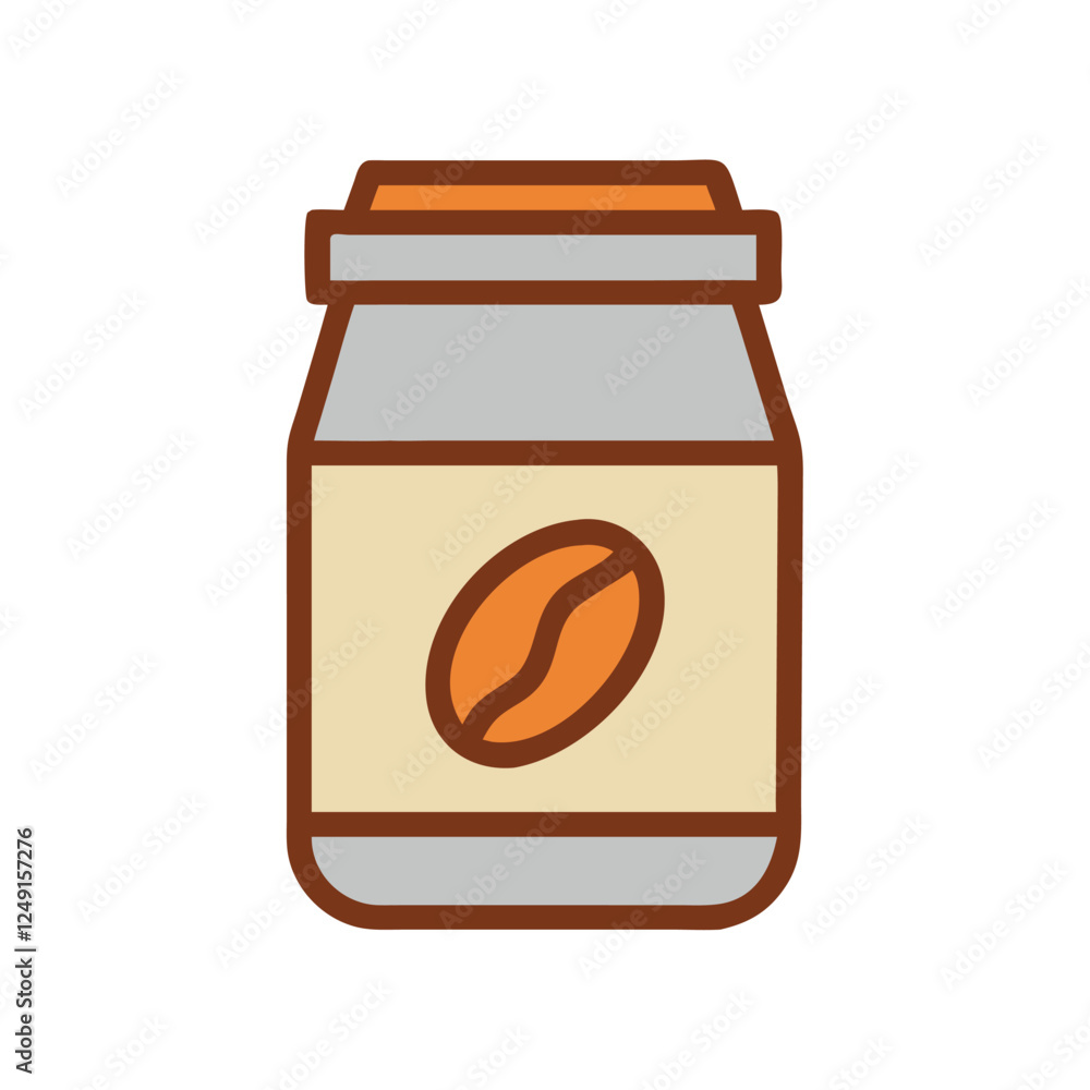 Coffee jar with roasted coffee beans Coffee jar with roasted coffee beans