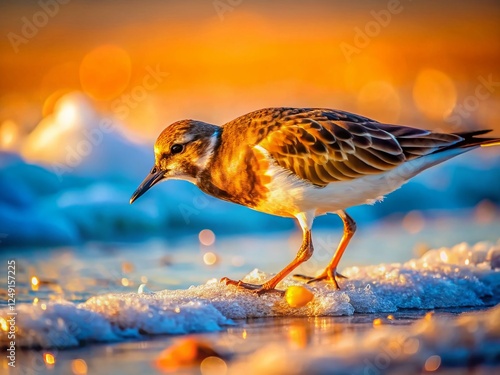 Ruddy Turnstone Foraging on South Florida Beach - Surreal Photography photo