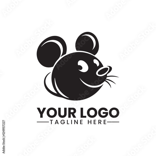 Vector of a rat design logo Mouse vector illustration