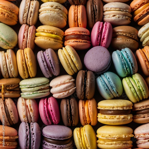 Wallpaper Mural Assorted macaroons arranged  Torontodigital.ca