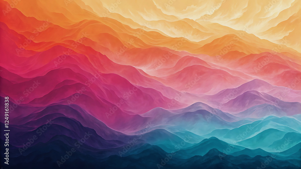 Fototapeta premium Vibrant Gold to Blue Abstract Gradient Background