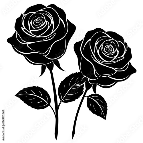 Wallpaper Mural black and white rose Torontodigital.ca