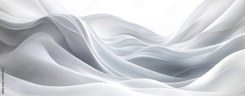 Soft Flowing White Waves in a Minimalist Background with Gentle Curves and Fluid Dynamics for a Calm Aesthetic Soft Flowing White Waves in a Minimalist Background with Gentle Curves and Fluid Dynamics for a Calm Aesthetic