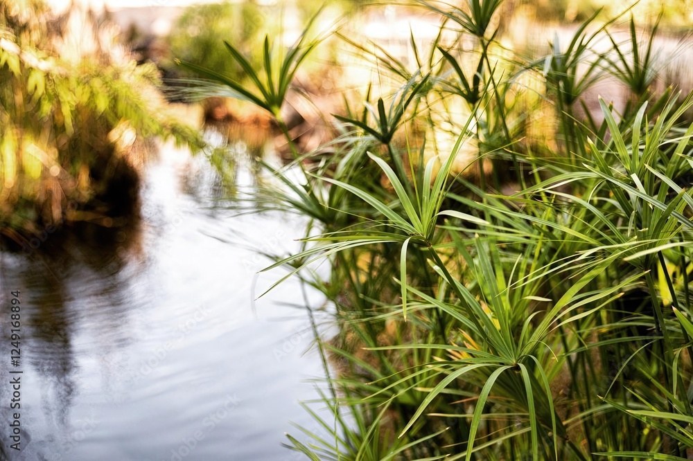 Lush Riverside Foliage: Verdant grasses frame a serene river, creating a peaceful natural retreat perfect for landscape and tranquility themes.
Lush Riverside Foliage: Verdant grasses frame a serene river, creating a peaceful natural retreat perfect for landscape and tranquility themes.