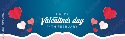 Valentine's day seamless background for social media advertising, invitation or poster design