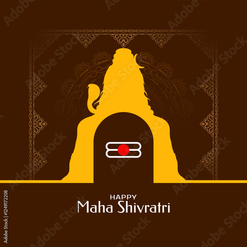 Elegant Happy Maha Shivratri Indian festival celebration background