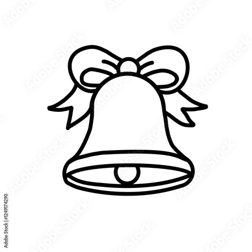 christmas bell  on white background