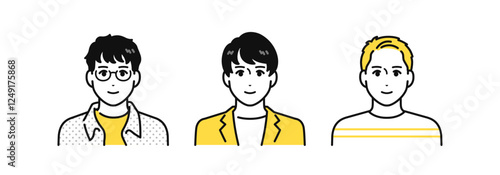 若い 男性 友達 人物 アイコン