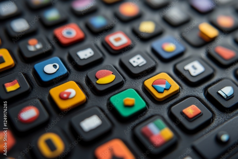 Collection of colorful computer keyboard buttons Collection of colorful computer keyboard buttons