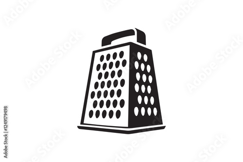 grater black color vector silhouette illustration isolated in white background