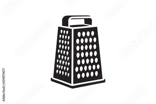 grater black color vector silhouette illustration isolated in white background