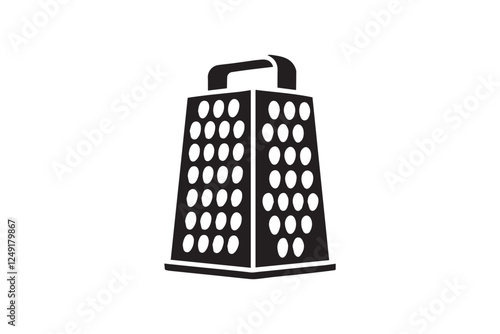 grater black color vector silhouette illustration isolated in white background