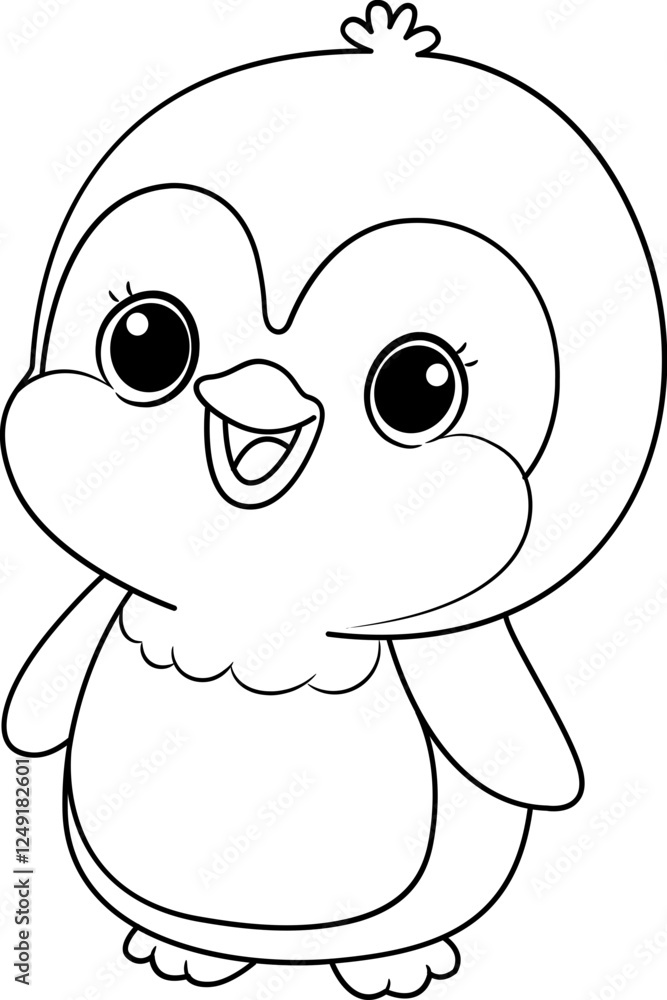 penguin cartoon coloring page penguin cartoon coloring page