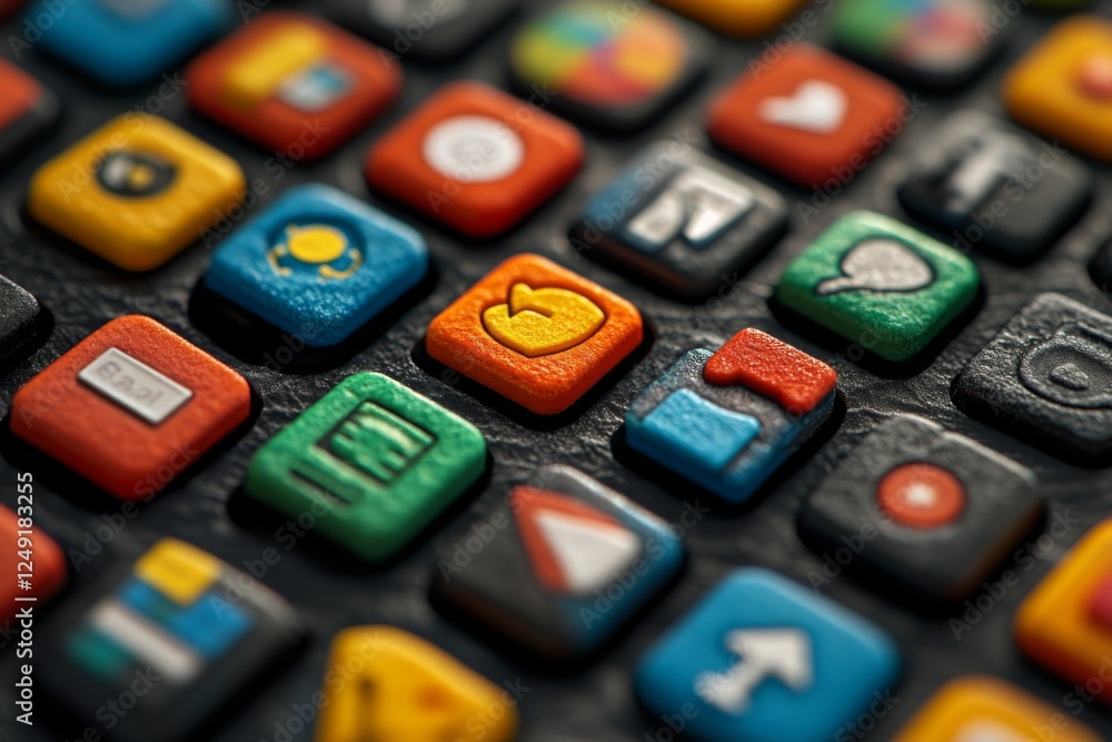 Close-up of colorful keyboard buttons Close-up of colorful keyboard buttons