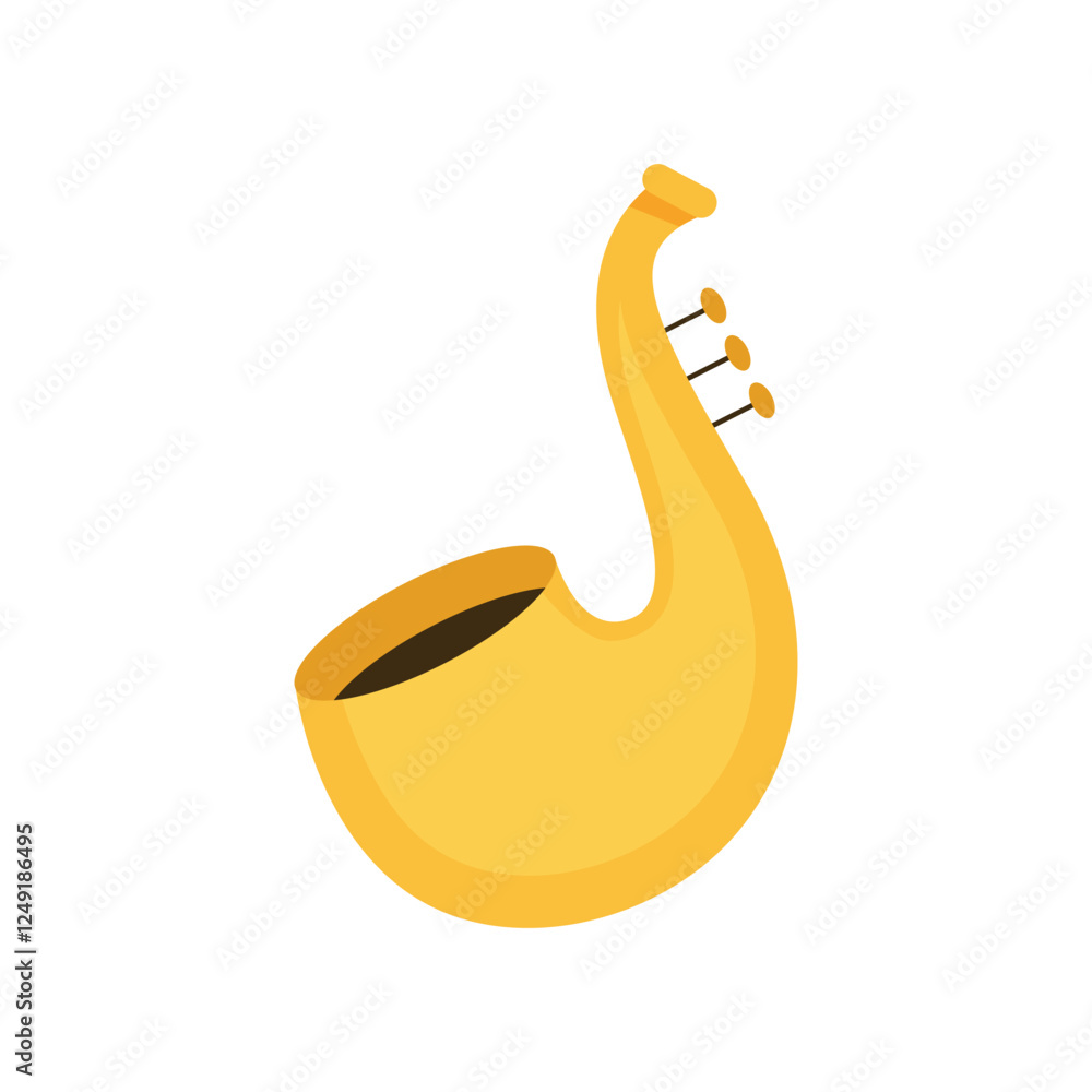 Saxophone icon flat vector design on a white background Saxophone icon flat vector design on a white background