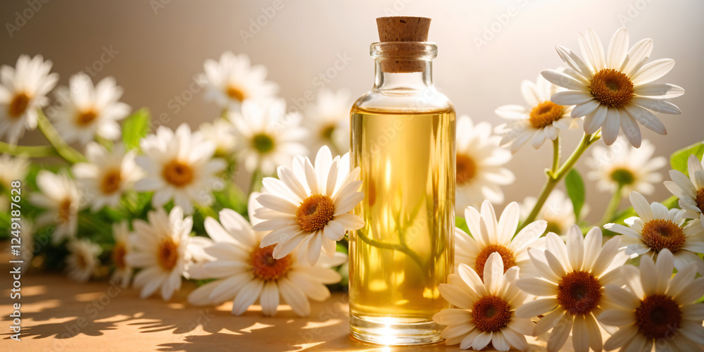 Natural cosmetic product, serum or oil for the care of skin and hair with jasmine flowers, isolated. Natural cosmetic product, serum or oil for the care of skin and hair with jasmine flowers, isolated.