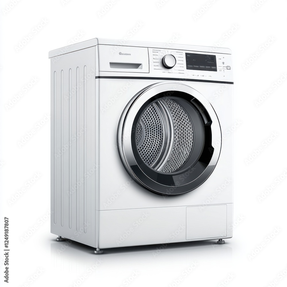 Modern White Washing Machine with Front Loading Design and Digital Control Panel for Efficient Laundry Care Modern White Washing Machine with Front Loading Design and Digital Control Panel for Efficient Laundry Care