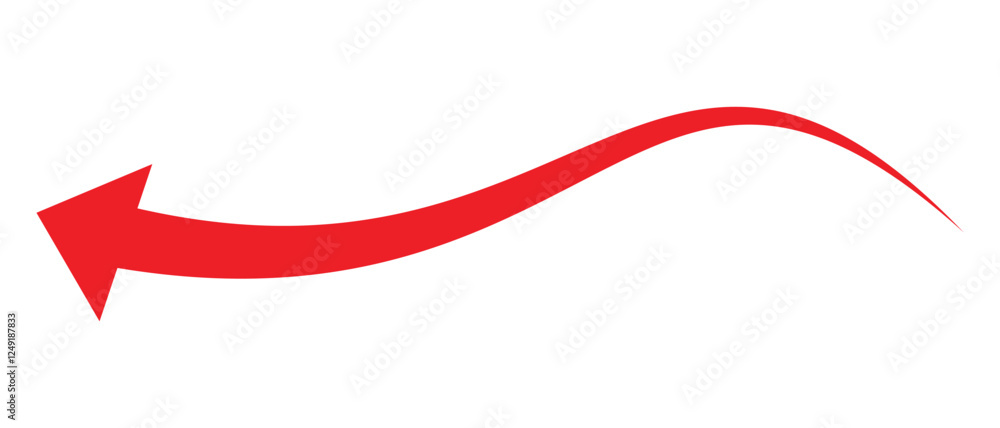 wave and curved wave long arrow icon, horizontal wave long curved arrow icon. vector illustration. wave and curved wave long arrow icon, horizontal wave long curved arrow icon. vector illustration.