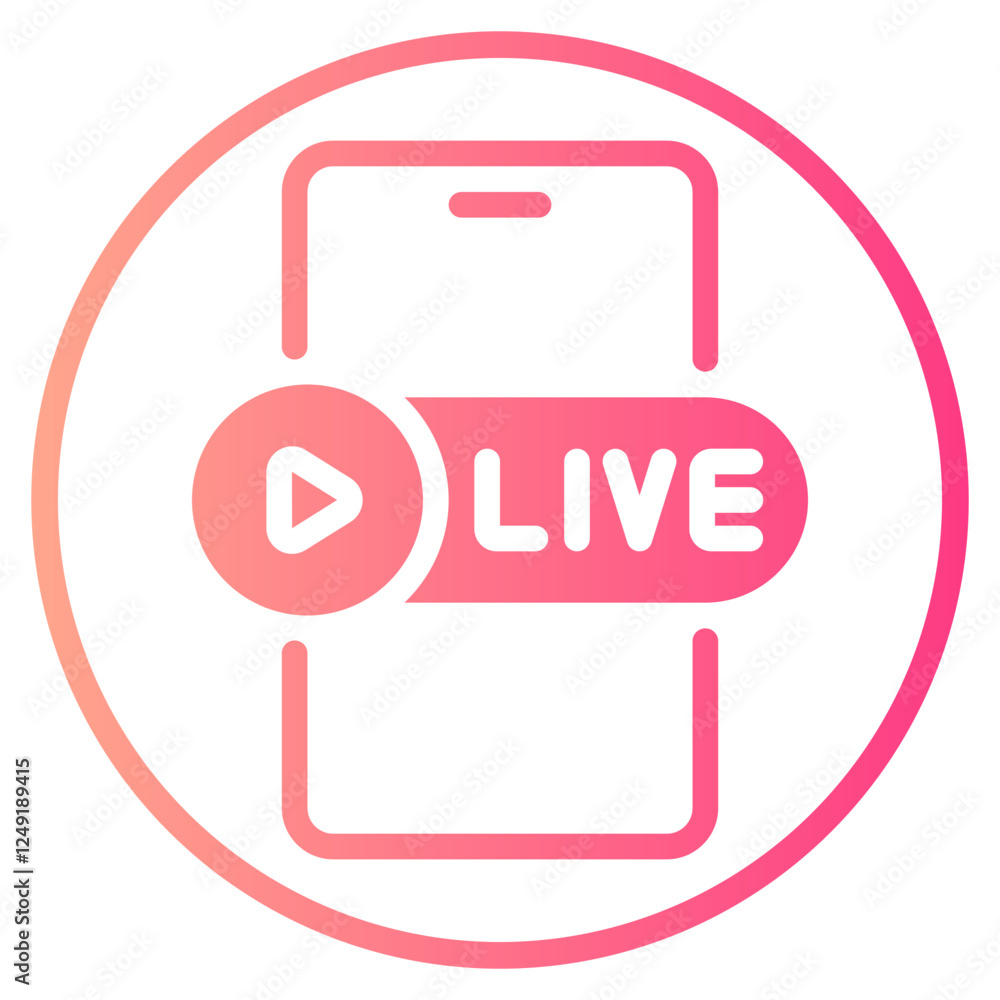 live broadcast gradient icon live broadcast gradient icon