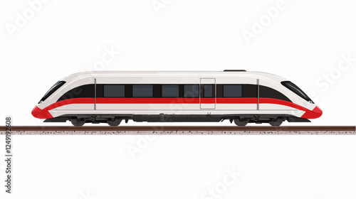 Illustration of a modern high-speed train. Railway travel. Railroad.
