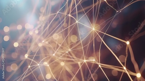 Glowing interconnected network of nodes and lines symbolizing open-source collaboration, abstract digital patterns in the background. Technology and innovation concepts.