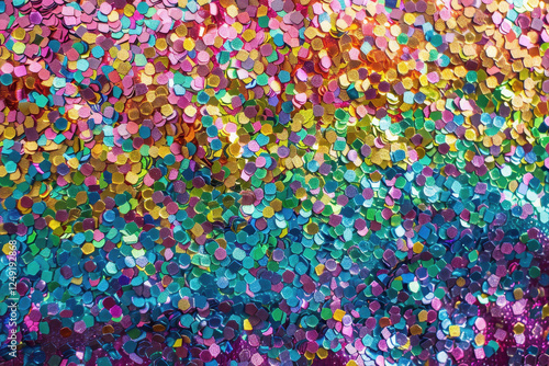 Wallpaper Mural Luxurious Rainbow Glitter Confetti Background with Colorful Festive Texture Torontodigital.ca