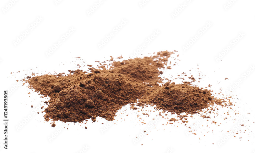 Clove powder pile isolated on white background Clove powder pile isolated on white background