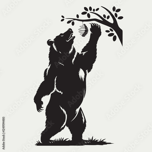 Wallpaper Mural Bear Silhouette Vector Draw Animal Torontodigital.ca