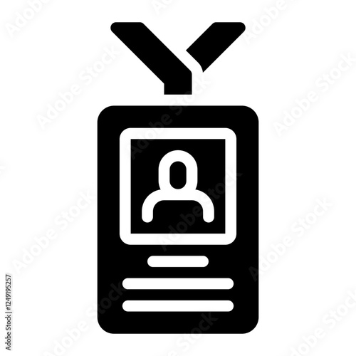 press card glyph icon