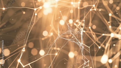 Glowing interconnected network of nodes and lines symbolizing open-source collaboration, abstract digital patterns in the background. Technology and innovation concepts.