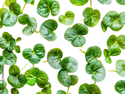 Isolated Wild Ginger Seedlings Green Leaves photo