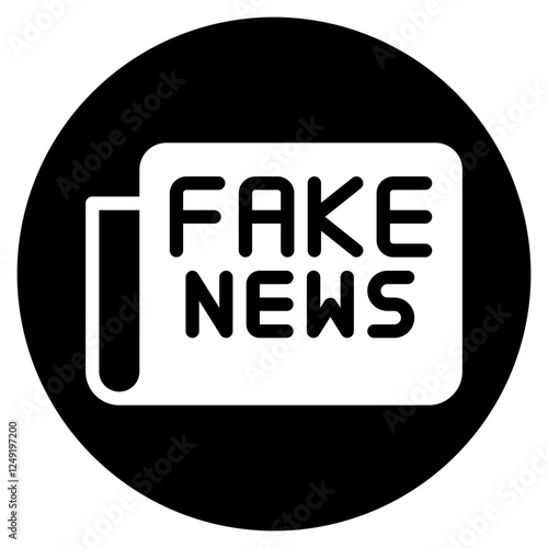 fake news glyph icon