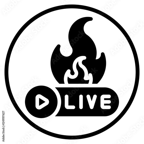 broadcasting glyph icon