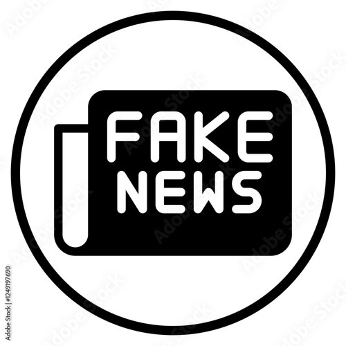 fake news glyph icon