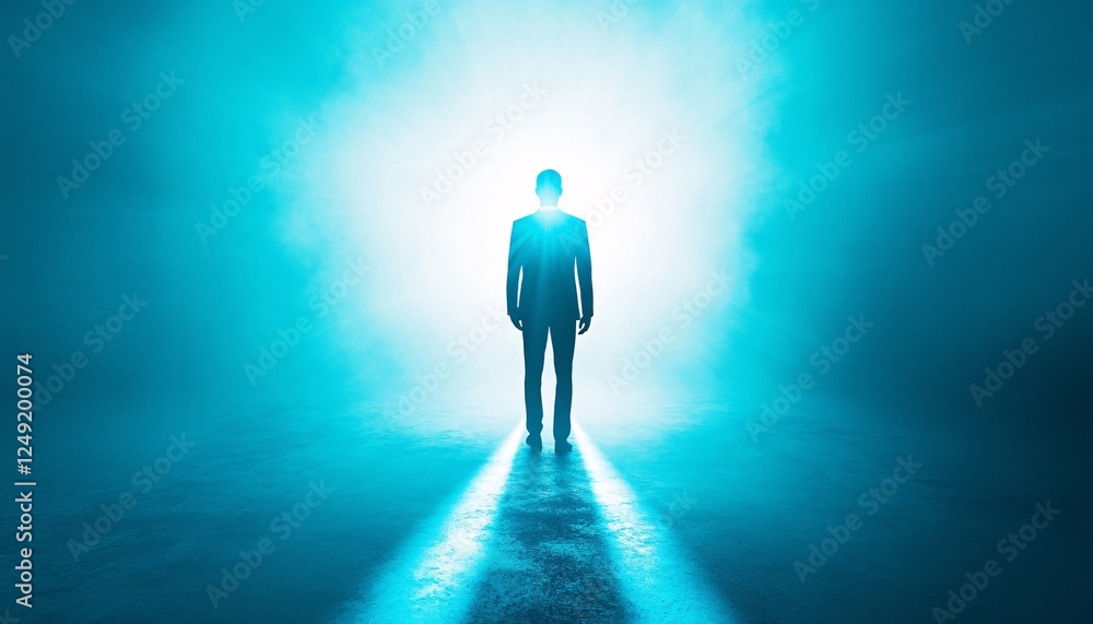 Dynamic Business Professional Spotlight on Innovative Technology Background Dynamic Business Professional Spotlight on Innovative Technology Background