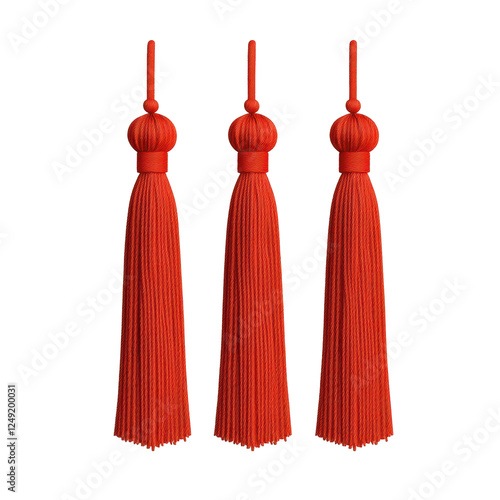 Wallpaper Mural Red tassels with decorative tops, perfect for festive decor Torontodigital.ca