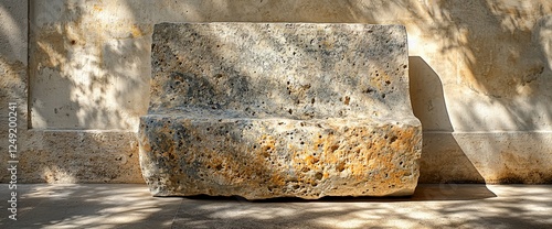 Outdoor Stone Bench Sunlight photo