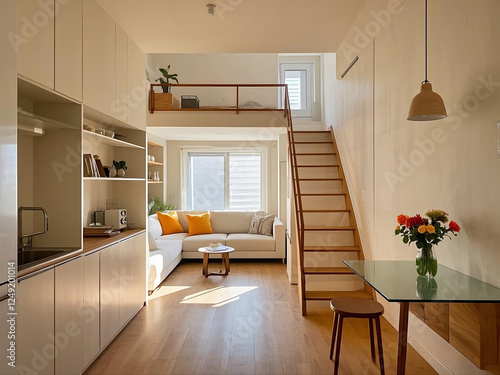 modern living room loft studio