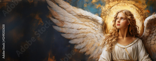 古い天使の絵画（an angel on an old painting）

