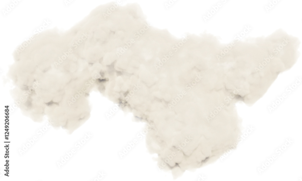 Isolated 3D render cloud PNG on transparent background Isolated 3D render cloud PNG on transparent background
