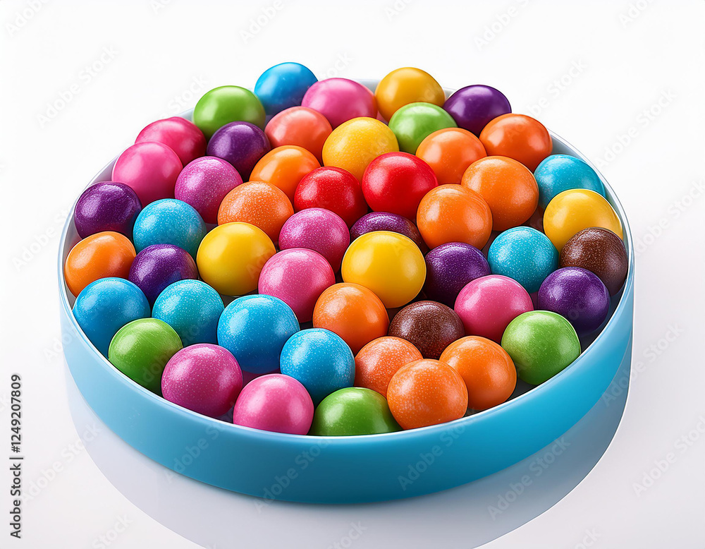 Bunte Bonbons auf weißem Hintergrund – Süße Süßigkeiten für Verpackung und Werbung Bunte Bonbons auf weißem Hintergrund – Süße Süßigkeiten für Verpackung und Werbung